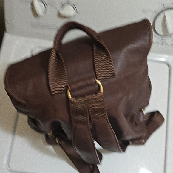 Coach LARGE Dark Brown Leather Backpack - Picture 4 of 11